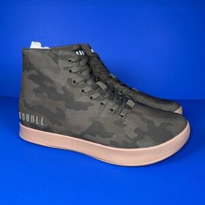 NOBULL Canvas Trainer High Top Camo Gum Sole Men's 8.5 Athletic Training Shoes